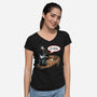 You Shall Not Pass Rabbit-Womens-V-Neck-Tee-zascanauta