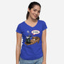 You Shall Not Pass Rabbit-Womens-V-Neck-Tee-zascanauta