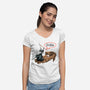 You Shall Not Pass Rabbit-Womens-V-Neck-Tee-zascanauta