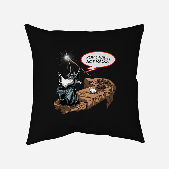 You Shall Not Pass Rabbit-None-Removable Cover w Insert-Throw Pillow-zascanauta