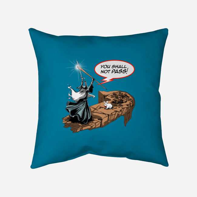 You Shall Not Pass Rabbit-None-Removable Cover w Insert-Throw Pillow-zascanauta