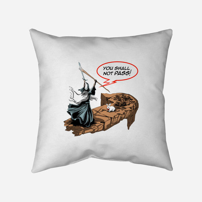 You Shall Not Pass Rabbit-None-Removable Cover w Insert-Throw Pillow-zascanauta