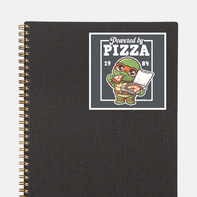 Turtle Powered By Pizza-None-Glossy-Sticker-NemiMakeit