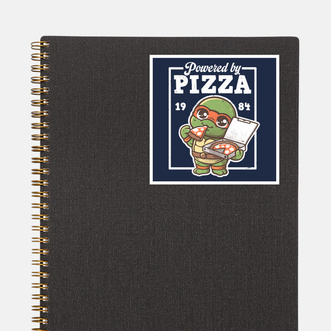 Turtle Powered By Pizza-None-Glossy-Sticker-NemiMakeit