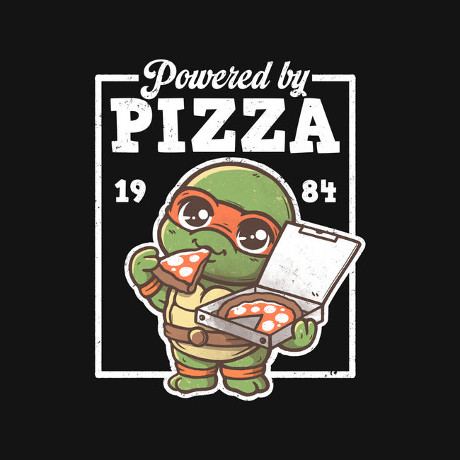 Turtle Powered By Pizza-Womens-Basic-Tee-NemiMakeit
