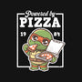Turtle Powered By Pizza-Womens-Basic-Tee-NemiMakeit