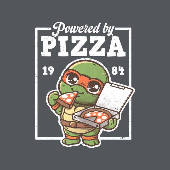 Turtle Powered By Pizza-Womens-Basic-Tee-NemiMakeit