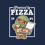 Turtle Powered By Pizza-Womens-Basic-Tee-NemiMakeit