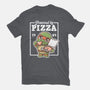 Turtle Powered By Pizza-Womens-Basic-Tee-NemiMakeit