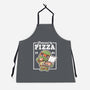 Turtle Powered By Pizza-Unisex-Kitchen-Apron-NemiMakeit