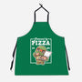 Turtle Powered By Pizza-Unisex-Kitchen-Apron-NemiMakeit