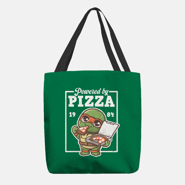 Turtle Powered By Pizza-None-Basic Tote-Bag-NemiMakeit