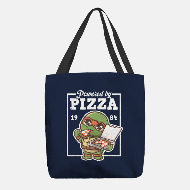 Turtle Powered By Pizza-None-Basic Tote-Bag-NemiMakeit