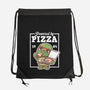 Turtle Powered By Pizza-None-Drawstring-Bag-NemiMakeit