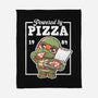 Turtle Powered By Pizza-None-Fleece-Blanket-NemiMakeit