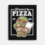 Turtle Powered By Pizza-None-Stretched-Canvas-NemiMakeit