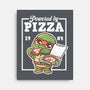 Turtle Powered By Pizza-None-Stretched-Canvas-NemiMakeit