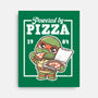 Turtle Powered By Pizza-None-Stretched-Canvas-NemiMakeit