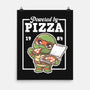 Turtle Powered By Pizza-None-Matte-Poster-NemiMakeit