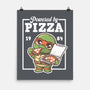 Turtle Powered By Pizza-None-Matte-Poster-NemiMakeit