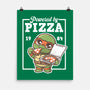 Turtle Powered By Pizza-None-Matte-Poster-NemiMakeit