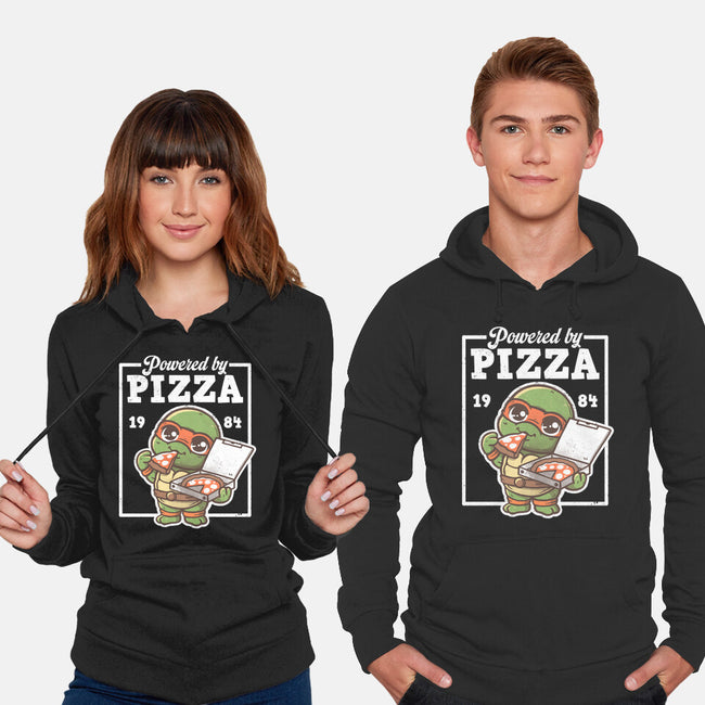 Turtle Powered By Pizza-Unisex-Pullover-Sweatshirt-NemiMakeit