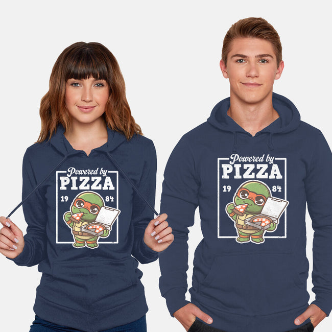 Turtle Powered By Pizza-Unisex-Pullover-Sweatshirt-NemiMakeit