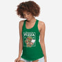 Turtle Powered By Pizza-Womens-Racerback-Tank-NemiMakeit