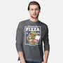 Turtle Powered By Pizza-Mens-Long Sleeved-Tee-NemiMakeit