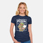 Turtle Powered By Pizza-Womens-Fitted-Tee-NemiMakeit