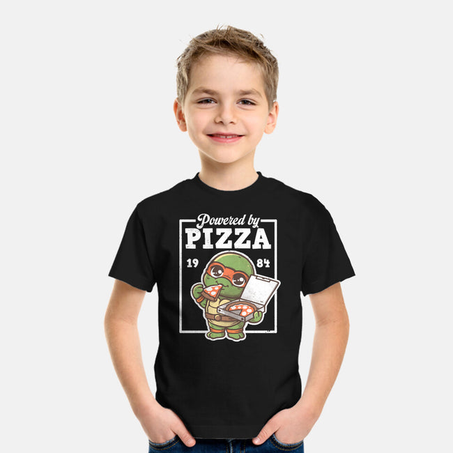 Turtle Powered By Pizza-Youth-Basic-Tee-NemiMakeit