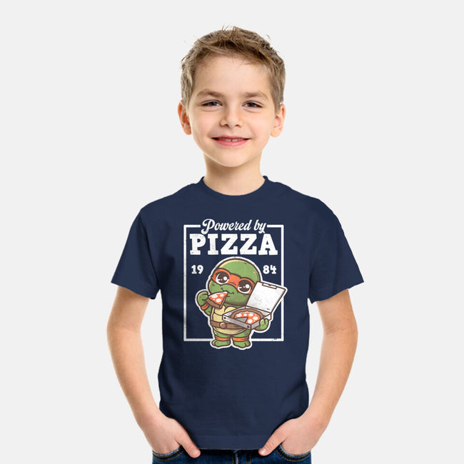 Turtle Powered By Pizza-Youth-Basic-Tee-NemiMakeit