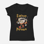 Magic Coffee-Womens-V-Neck-Tee-PopCultureWizard