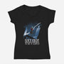 Tis But A Scratch Knight-Womens-V-Neck-Tee-jasesa