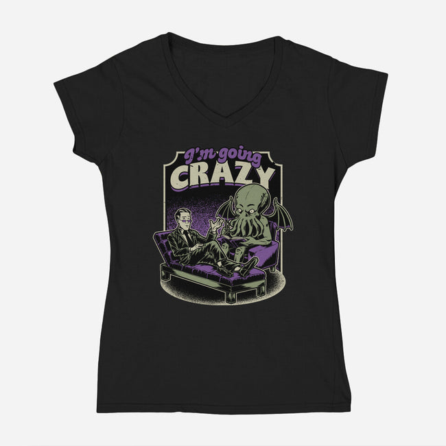 Lovecraft Therapy-Womens-V-Neck-Tee-Studio Mootant