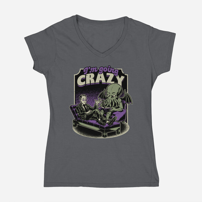 Lovecraft Therapy-Womens-V-Neck-Tee-Studio Mootant