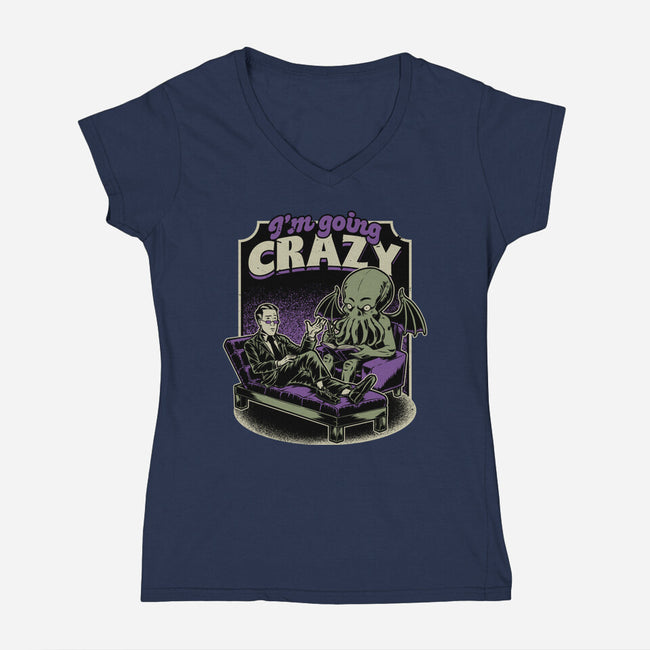 Lovecraft Therapy-Womens-V-Neck-Tee-Studio Mootant