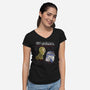 My Robotic Bromance-Womens-V-Neck-Tee-zascanauta
