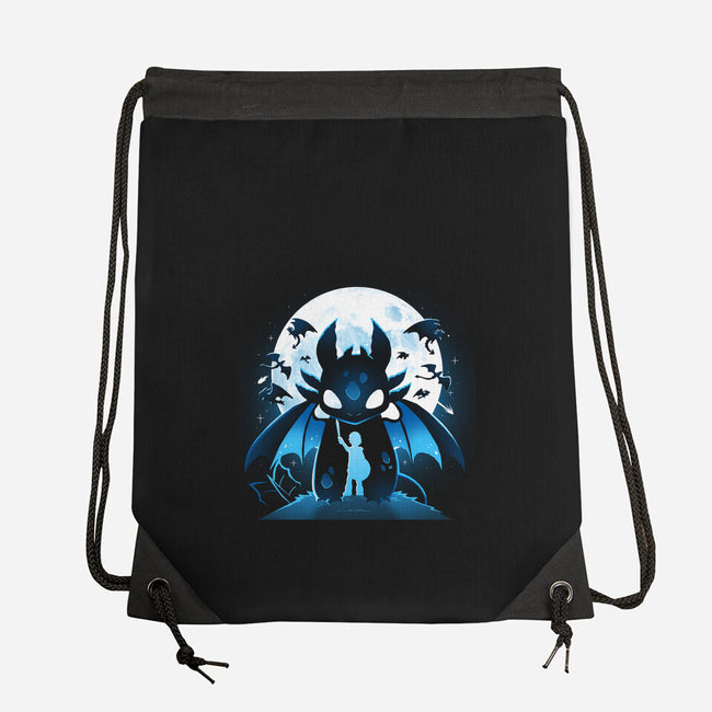 Dragon Fly Moon-None-Drawstring-Bag-Vallina84