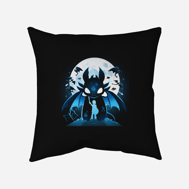 Dragon Fly Moon-None-Removable Cover w Insert-Throw Pillow-Vallina84