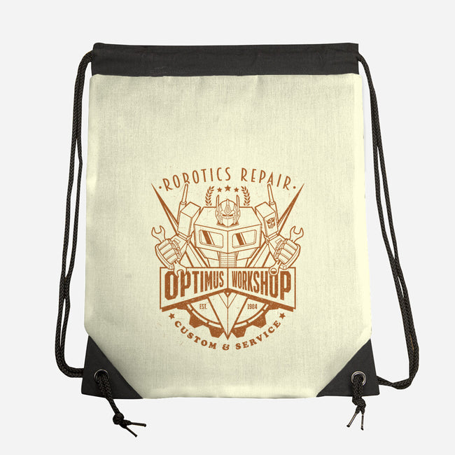 Optimus Workshop-None-Drawstring-Bag-Getsousa!