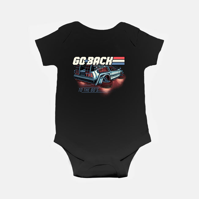 Go Back To The 80s-Baby-Basic-Onesie-momma_gorilla