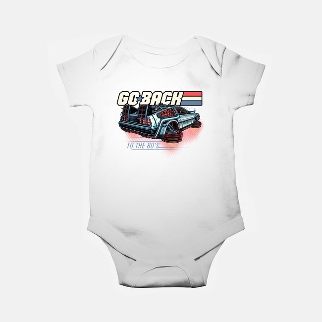 Go Back To The 80s-Baby-Basic-Onesie-momma_gorilla