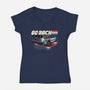 Go Back To The 80s-Womens-V-Neck-Tee-momma_gorilla