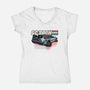 Go Back To The 80s-Womens-V-Neck-Tee-momma_gorilla