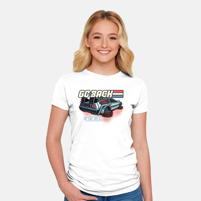Go Back To The 80s-Womens-Fitted-Tee-momma_gorilla