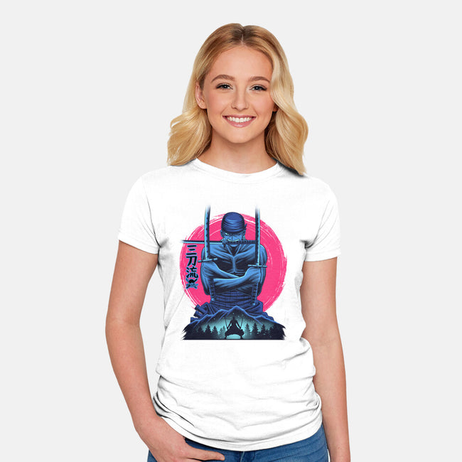 Three Swords Pirate-Womens-Fitted-Tee-rmatix
