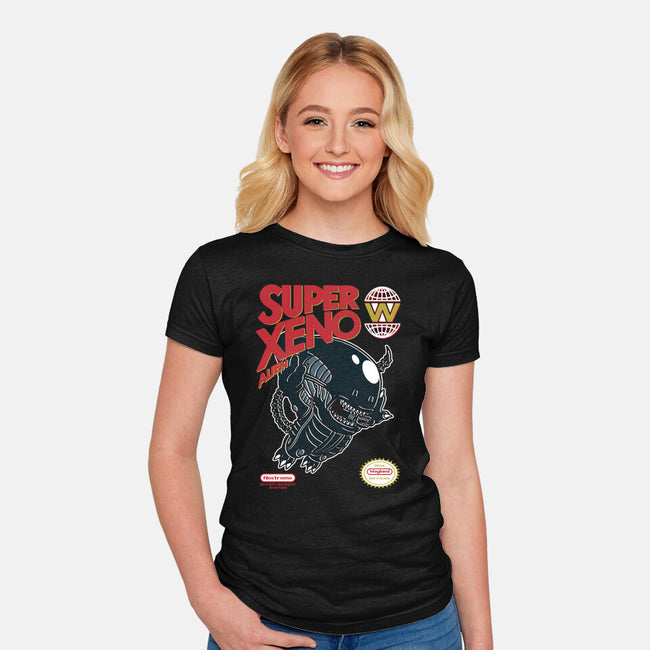 Super Xeno Alien-Womens-Fitted-Tee-Arinesart