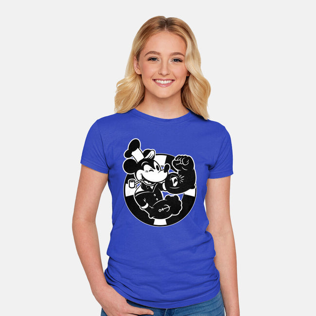 Animation Mouse Sailor-Womens-Fitted-Tee-Studio Mootant