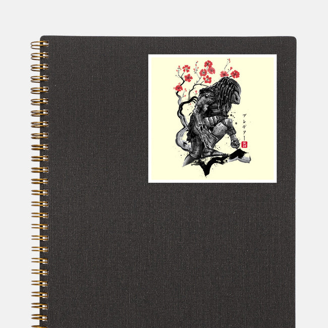 Jungle Hunter Sumi-e-None-Glossy-Sticker-DrMonekers